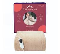Dreamland Snuggle Up Heated Throw, Oat - Padded Electric Overblanket, 160 x 120 cm