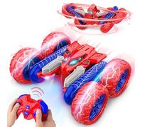 Dreamlandia Remote Control Cars for Kids, 360° Flips Rotating RC Spider Car, Birthday Gifts for Boys 4-10 Years Old, Spidey and His Amazing Friends Toys