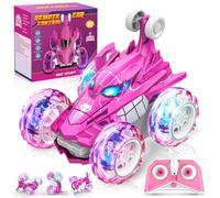 Dreamlandia Toys for 3-12 Year Old Girls, Remote Control Cars 3-12 Year Old Girls Gifts Birthday Presents Kids Outdoor Toys Garden Games, Monster Truck RC Stunt Car with LED Light