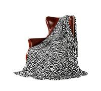 DREAMLANDING Fleece Throws For Sofa Bed Chair Soft Colorful Oversized, Decorative Ultra-Plush Throw Blanket (150x230cm, Zebra)