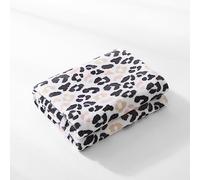 DREAMLANDING Fleece Throws For Sofa Bed Chair Soft Colorful Oversized, Decorative Ultra-Plush Throw Blanket (Pink Leopard, 130x150cm)