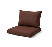 DREAMLAYER Rattan Garden Furniture Cushion Set - Outdoor Replacement Cushions for Patio Sofa & Conservatory - Water Resistant Covers (Chocolate Brown, 4Pc (2x Seat + 2x Back))