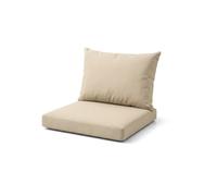 DREAMLAYER Rattan Garden Furniture Cushion Set - Outdoor Replacement Cushions for Patio Sofa & Conservatory - Water Resistant Covers (Cream, Full 8Pc set (4x Seat + 4x Back))