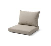 DREAMLAYER Rattan Garden Furniture Cushion Set - Outdoor Replacement Cushions for Patio Sofa & Conservatory - Water Resistant Covers (Grey, Full 8Pc set (4x Seat + 4x Back))