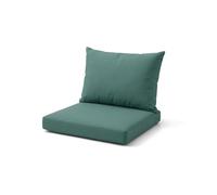 DREAMLAYER Rattan Garden Furniture Cushion Set - Outdoor Replacement Cushions for Patio Sofa & Conservatory - Water Resistant Covers (Bottle Green, Full 8Pc set (4x Seat + 4x Back))