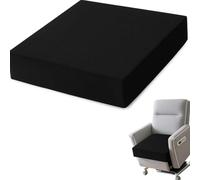 DREAMLAYER Recliner Chair Cushion for Elderly - Orthopaedic Memory Foam Seat & Back Support for Armchair & Couch, Pressure Relief, Washable Cover (Black, 24" x 24" x 4")
