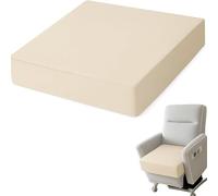 DREAMLAYER Recliner Chair Cushion for Elderly - Orthopaedic Memory Foam Seat & Back Support for Armchair & Couch, Pressure Relief, Washable Cover (Cream, 24" x 24" x 4")