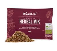 DreamLeaf Organic Herbal Mix - Dutch Dream Edition | Marshmallow Leaf, Rose & Marigold Petals | Stalk-Free | OF&G Certified Organic | Made in the UK (50g)