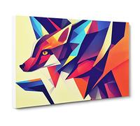 Dreamlike Abstract Fox Canvas Print | Gallery Wrapped 30mm Frame Wall Art | 30x20 inches | Ready to Hang | Abstract Animals Picture | Living Room Bedroom Lounge Office