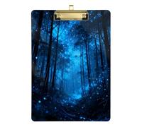 Dreamlike Blue Forests A4 Office Mate Slim clipboard Plastic for Softball Coaches clipboard Teacher Size 9 x 12