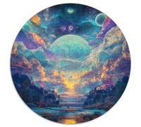 Dreamlike Divine River Jigsaw Puzzles for Adults Gifts 1000 Piece Fun Challenging Home Decors Brainteasing Color Swirl Star Dome Jigsaw Puzzle for Adults And Kids 1000pcs (67.5x67.5cm)