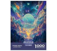 Dreamlike Divine River Jigsaw Puzzles Great Gift for Adults 1000 Piece Fun Challenging Home Decoration Color Swirl Star Dome Jigsaw Puzzle for Women Men Adult 38x26cm/1000pcs