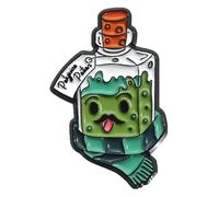 Dreamlike Stars Ocean Wish Bottle Enamel Pin, Fish Constellation Brooch, Klein, Non-precious metal