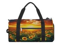 Dreamlike Sunset Of A Sunflower Field Gym Bag Duffle Bag Travel Bag