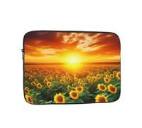 Dreamlike Sunset of A Sunflower Field Laptop Bag 15 inch Business Briefcase Gifts for Men Women Water Resistant Laptop Sleeve Carry On Laptop Case Shockproof Protective Computer Bag Notebook Case