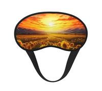 Dreamlike Sunset of A Sunflower Field Sleep Mask for Men Women Blackout Eye Masks for Sleep, Relaxing Zero Pressure Night Blindfold Soft Breathable Eye Cover for Travel, Night Work, Nap, Office