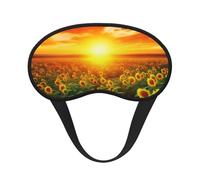 Dreamlike Sunset of A Sunflower Field Sleep Mask for Women Girls Men Soft Comfortable Eye Mask with Adjustable Strap Blackout Eye Sleep Shade Cover for Travel Yoga Nap Shift Work