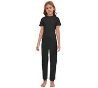 Dreammonkey Adaptive Clothing for Children with Special Needs - Back Zip Jumpsuit, Short Sleeve Romper with Security Lock, Soft Cotton & Spandex Blend, Easy Dressing