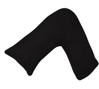 DreamNights Luxury V Shaped Pillow Nursing, Pregnency, Back Support Pillow - Orthopedic Maternity Extra Filled For Neck And Back Support With Cushion (Black)