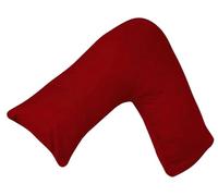 DreamNights Luxury V Shaped Pillow Nursing, Pregnency, Back Support Pillow - Orthopedic Maternity Extra Filled For Neck And Back Support With Cushion (Red)