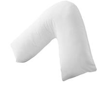 DreamNights Luxury V Shaped Pillow Nursing, Pregnency, Back Support Pillow - Orthopedic Maternity Extra Filled For Neck And Back Support With Cushion (White)