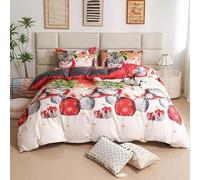 DreamNights X-Mas Duvet Quilt Cover & Pillowcase Bedding Set Multi-Colour Gift Presents for your Loved Ones Easy Care, Modern Duvet Cover Set Luxury Bedding Sets (Christmas Cats, Double)