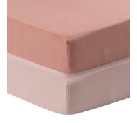 Dreamology Cot sheets,2 Pack,100% Cotton Jersey sheets, Baby Cot sheet,Soft and Breathable, Crib sheet For Girls,Boys,cot Sheets 120x60 fitted | Rose, Dusty Pink