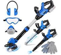 Dreamon 3 in 1 Kids Leaf Blower Weed Killer Trimmer Tool Kit | Kids Power Lawn Tools with Realistic Sounds & Movement, Volume +/-, Outdoor Toy