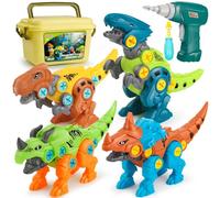 Dreamon Take Apart Dinosaur Toys for Kids with Storage Box Electric Drill DIY Construction Build Set Educational STEM for Boys Girls 3 Years and Up
