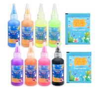 Dreamon Water Gel Refill for Kids - Aqua Fairy Squishy Making Craft Set with 8 Colors & 2 Calcium Chloride Packs, Water Fairy DIY Supplies Compatible