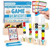 DREAMORIE Memory Game for Dementia Seniors Patients, Color Sorting Dementia Activities for Seniors, Alzheimers Products for Elderly, Easy Memory Matching Games for Adults with Life Interview Kit