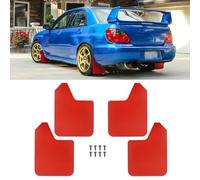DREAMOTOR Mud Flaps 4PCS Universal Red Mudflaps Splash Guards Mudguards Flexible and Bendable Mudguard Fender Flare Cuttable Mudflap Car Accessories Compatible with Car Pickup SUV Trucks Van