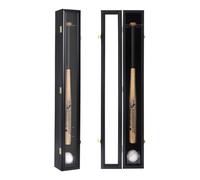 Dreamplay Gifts Baseball Bat Display Case Showcase with a Wooden Frame, Transparent Acrylic Door, Holder, Shelf and Wall Mounting, Shadow Box, with 98% UV Protection