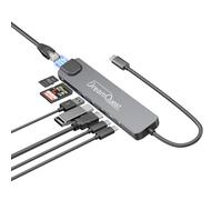 DreamQuest USB C Hub 8-in-1 USB Hub for Laptops, 4K HDMI to USB-C Adapter, 65W PD, USB 3.0/2.0 Data Ports, SD/TF Compact Multiport Adapter for MacBook Air/Pro, HP, Dell, iPad, Galaxy Dex