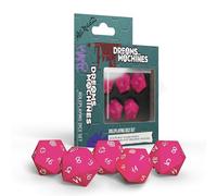 Modiphius Entertainment: Dreams and Machines: Dice Set - Hot Pink - 5 d20 RPG Dice Set, Roleplaying Accessory
