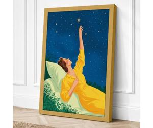 Dreams Beneath the Stars Canvas Wall Art Print 18x12 Inch