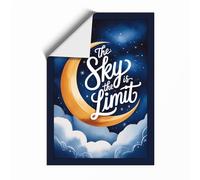 Dreams Beyond the Moon Typography Unframed Wall Art Print A1 (84.1×59.4cm), Wall Decor for Living Room, Bedroom, Office & Home, Art Gift