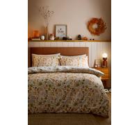 Dreams & Drapes 'Autumn Foliage' Autumnal Watercolour Print Duvet Cover Set in Natural | Size: Double Dreams & Drapes Natural Double