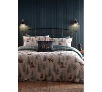 Dreams & Drapes Bear Walks 100% Brushed Cotton Duvet Cover Set Green