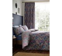 Dreams & Drapes 'Bessie' Ditsy Floral Reversible Duvet Cover Set in Navy | Size: Double Dreams & Drapes Navy Double