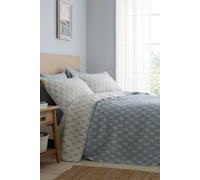 Dreams & Drapes 'Block Floral' Quilted Bedspread in Blue Dreams & Drapes Blue