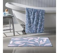 Dreams and Drapes Sandringham Bath Mat Blue/White