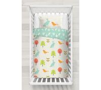 Dreams & Drapes Cosatto: 100% Cotton Cot Duvet Cover and Pillowcase Set - (I Spy - Duck Egg), 90_x_120_cm