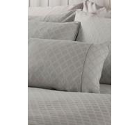 Dreams & Drapes 'Croma' Premium Geometric Jacquard Filled Woven Cushion in Silver | Size: 50 cm x 30 cm Dreams & Drapes Silver 50 cm x 30 cm