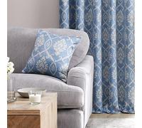 Dreams & Drapes Curtains - Vivianna - Woven Cushion Cover - 43 x 43cm in Blue