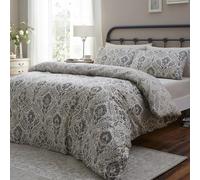 Dreams & Drapes Design Duvet Cover Set, 100% Cotton, Double Size 200x200cm, Natural, Classic Ogee Style Print, 68 Pick Thread Count, Orange