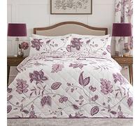Dreams & Drapes 'Samira' Richly Illustrated Floral Print Duvet Cover Set in Plum Dreams & Drapes Plum