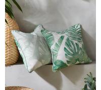 Dreams & Drapes Design - Tahiti Outdoor - Water & UV Resistant Cushion Cover - 43 x 43cm in Green