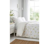 Dreams & Drapes 'Ditsy Floral Seersucker' Textured Duvet Cover Set in Yellow | Size: King Dreams & Drapes Yellow King