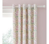 Dreams & Drapes Ditzy Floral Eyelet Curtains - W66 x L72 (168x183cm) - 2 Lined Panels - Reversible Look - Lilac & White - Polycotton Matching Bedding Available